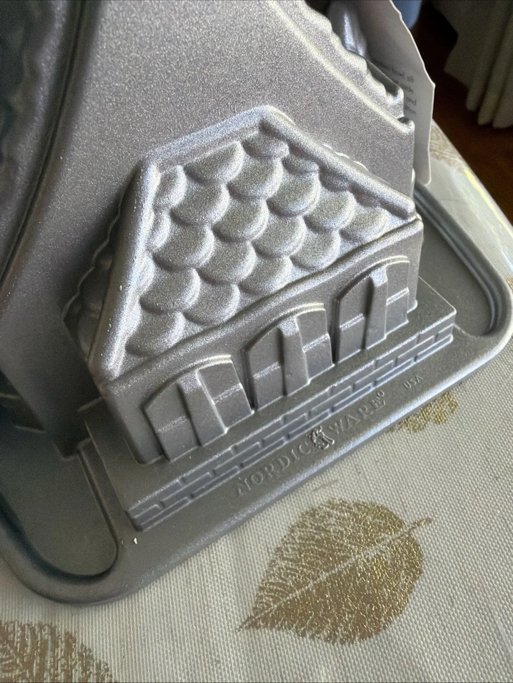 Nordic Ware Silver Bundt Gingerbread House Cake Mold